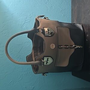 Brown ombre satchel purse
